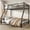 Matte Black, variant on Twin Over Full Metal Bunk Bed Frame with Ladder and Guardrails, Heavy Duty Steel Construction with Sturdy Slats, Space-Saving Design for Dorm, Bedroom and Apartment, No Box Spring Needed, White
