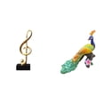 thumbnail image 1 of Escultura Creativa De Pavo Real Con Nota Musical De Resina, Figura Decorativa Para Centro De Mesa, Para Escritorio, Chimenea, Inauguración De La Casa, Jardín, Patio, Decoración Del Hogar., 1 of 8
