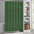 thumbnail image 6 of Shower Curtains for Bathroom-72"x72",Farm Dark Green Burlap Linen Waterproof Bath Curtain Grommet Shower Curtain Set with Hooks, 6 of 9
