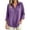 Purple, variant on Vivianyo HD Women's Collared Half Button Popover Blouse, Fall Solid Long Sleeve Shirt for Women, Women's Black, Sizes S-3XL
