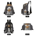 thumbnail image 4 of FORMRS Mini Backpack Purse for Women Quilted Travel Daypack Casual Shoulder Bag, White Halloween Dog, 4 of 7