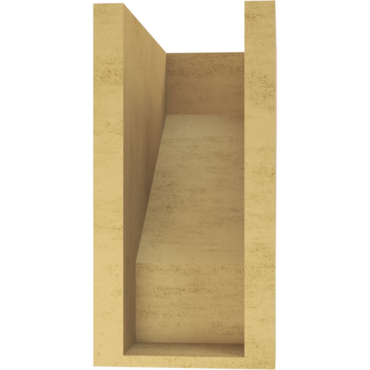 6"W x 12"D x 12"H Classic Clemmons Rough Cedar Woodgrain TimberThane Corbel, Primed Tan