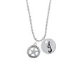 thumbnail image 2 of Delight Jewelry Silvertone Texas Ranger Badge Silvertone Script Initial Disc - J - Charm Necklace, 20"+3", 2 of 4