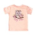 thumbnail image 6 of Big Sister Shirt for Baby Toddler & Youth Girls Cowgirl Boots Tee, Peach Shirt, 12M, 6 of 8