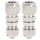 thumbnail image 1 of Conector de mamparo de ajuste de compresión de virola de 2 piezas, recto de 2 toques, acero inoxidable 304Ф12x8, 1 of 9