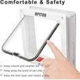 thumbnail image 3 of Magnetic Pet Door Kit White - 4 Way Locking Safety Pet Door for Small/Medium/Large Cats and Dogs - Easy to Install Door Flap, 3 of 7