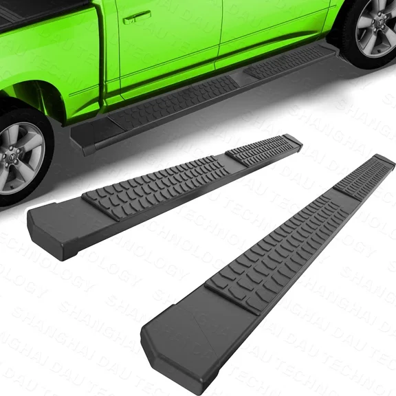 6" Aluminum Running Boards for 2007-2021 Toyota Tundra Crew Max Cab, Anti-Slip Side Steps Nerf Bars, Black Powder Coated