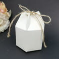 thumbnail image 2 of 50 cajas hexagonales para dulces, exquisitas cajas de regalo para bodas, cumpleaños, fiestas de bienvenida al bebé, papel blanco., 2 of 14