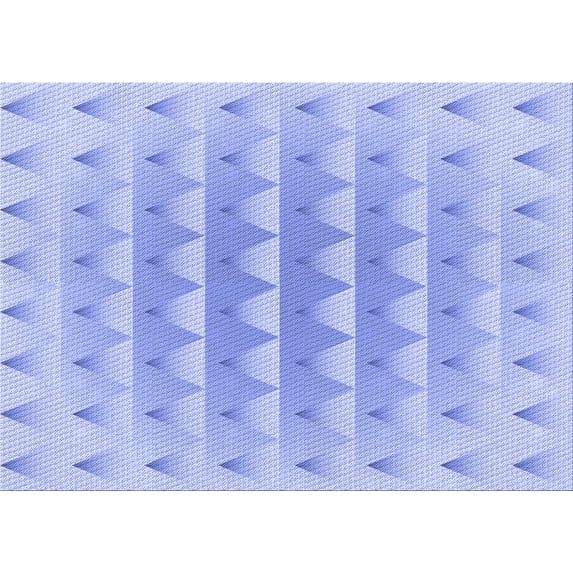 Ahgly Company Indoor Rectangle Patterned Sky Blue Dress Blue Area Rugs, 2' x 4'