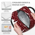 thumbnail image 3 of Daiia Christmas Tree Buffalo Plaid Pattern Lunch Bag , Insulated Lunch Box, Small Leakproof Cooler Food Lunch Containers Reusable High Capacity Lunch Tote Bags-One Size, 3 of 6