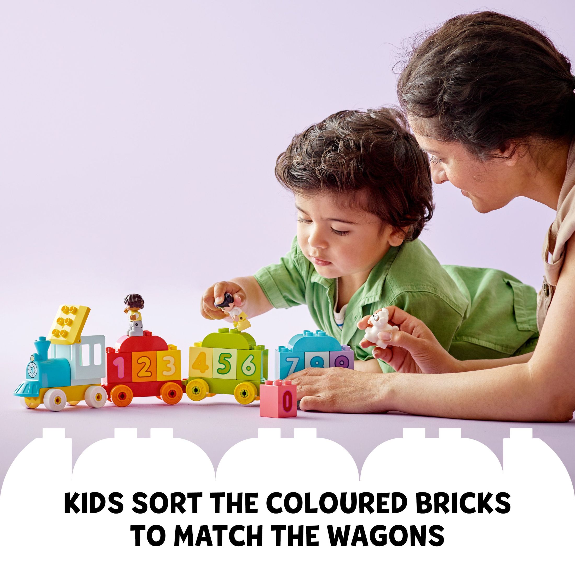 LEGO DUPLO Mi Primer Tren de Números 10954 Juguete de Habilidades Motoras Finas con Bloques para Aprender Números, Juguetes Educativos Preescolares para Niños de 1.5 a 3 Años, Niñas y Niños, Set de Actividades de Desarrollo Temprano 4