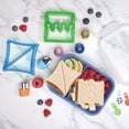 thumbnail image 4 of Cook with Color 20-Piece Kids Plastic Bento Box Lunch Container Set with Sandwich Cutters, Train, 4 of 5