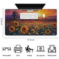 thumbnail image 4 of Sunflowers in Oil Painting Style Gaming Mouse Mat, Rectangle 3XL Extra Large Mouse Pad 47.3 X 23.6 Inches Non-Slip Rubber Gaming Mouse Pad with Stitched Edges, Office Mouse Pad for Women Men Kids, 4 of 7
