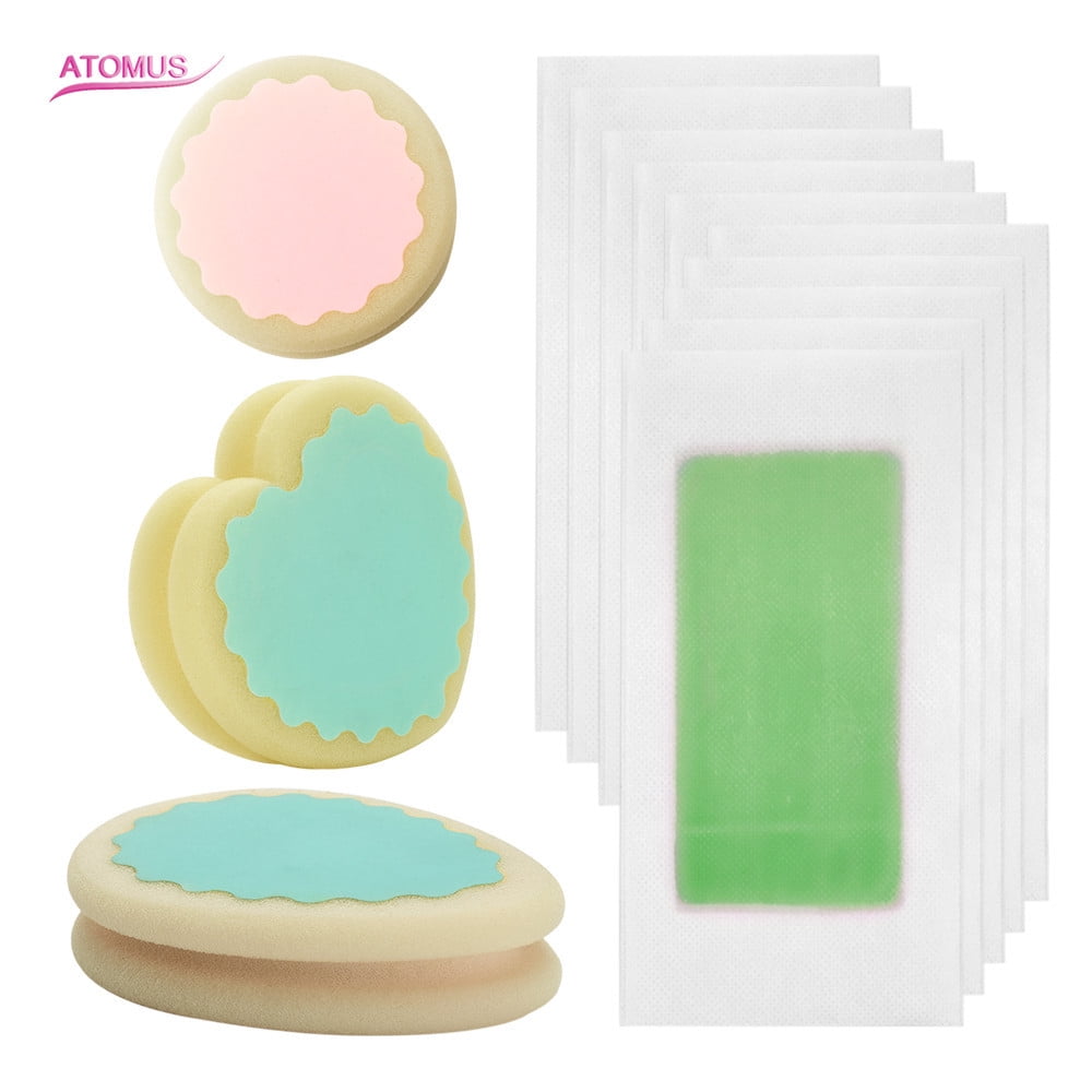 3pcs Painless Hair Removal Sponge 10pcs Wax Strip Paper Remover