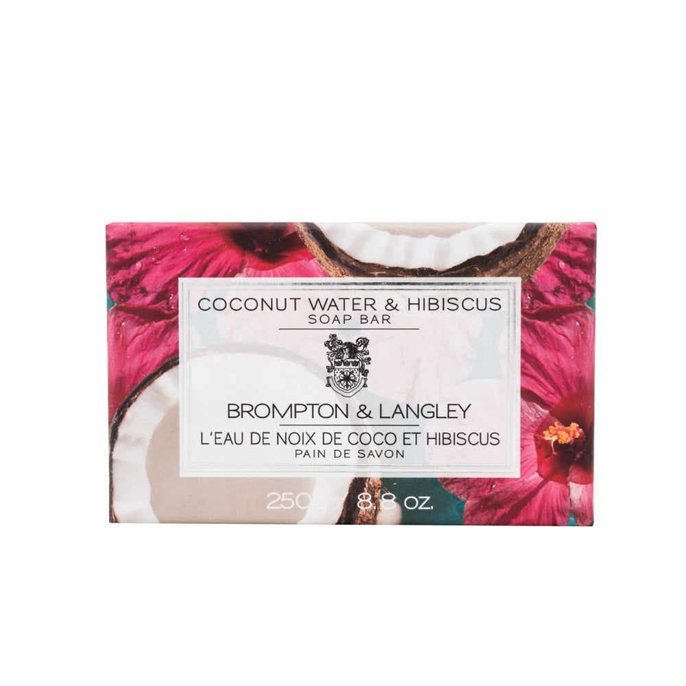 Brompton & Langley Soap Bar Gift Box, Coconut Water Hibiscus, 250 G