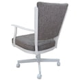 thumbnail image 2 of Montana Swivel Dining Caster Chair - Mojave Gray Fabric - White Metal, 2 of 3