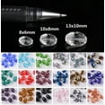 thumbnail image 2 of U8MO 8x6mm 10x8mm 13x10mm Rugby Oval Faceted Crystal Glass Loose Beads Wholesale lot-22# Bluish Purple AB-13x10mm (10pcs), 2 of 9