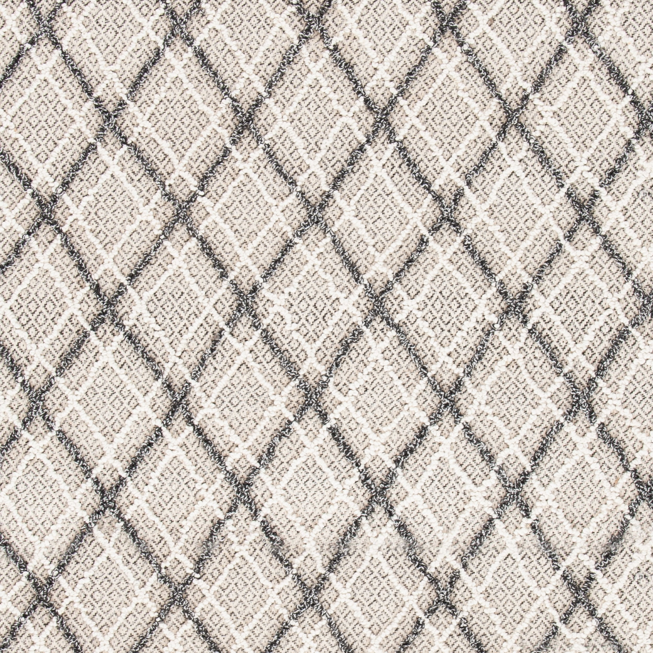 SAFAVIEH Trace Millicent Geometric Wool Area Rug, Dark Grey/Light Grey, 5' x 8'