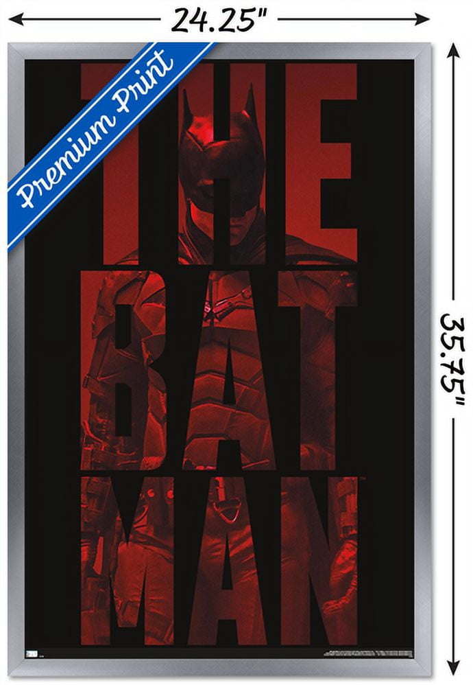 DC Comics The Batman - Text Wall Poster, 22.375" x 34", Framed