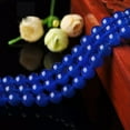 thumbnail image 3 of HOOUN 8MM BLUE ROUND JADE GEMSTONE LOOSE BEADS 15", 3 of 4