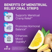 Avid PMS Oral Strip Supplements for Women for Period Cramps Pain Relief & Hormone Balance, 30-Pack