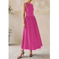 thumbnail image 3 of Vestido PRETTYGARDEN Verano 2025 sin mangas con patchwork XL Rojo Rosa, 3 of 8