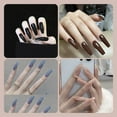 thumbnail image 4 of YUEYAN 24Pcs Long Ballet European and American Glossy Nail Patch Nail Patch Reusable, 4 of 8