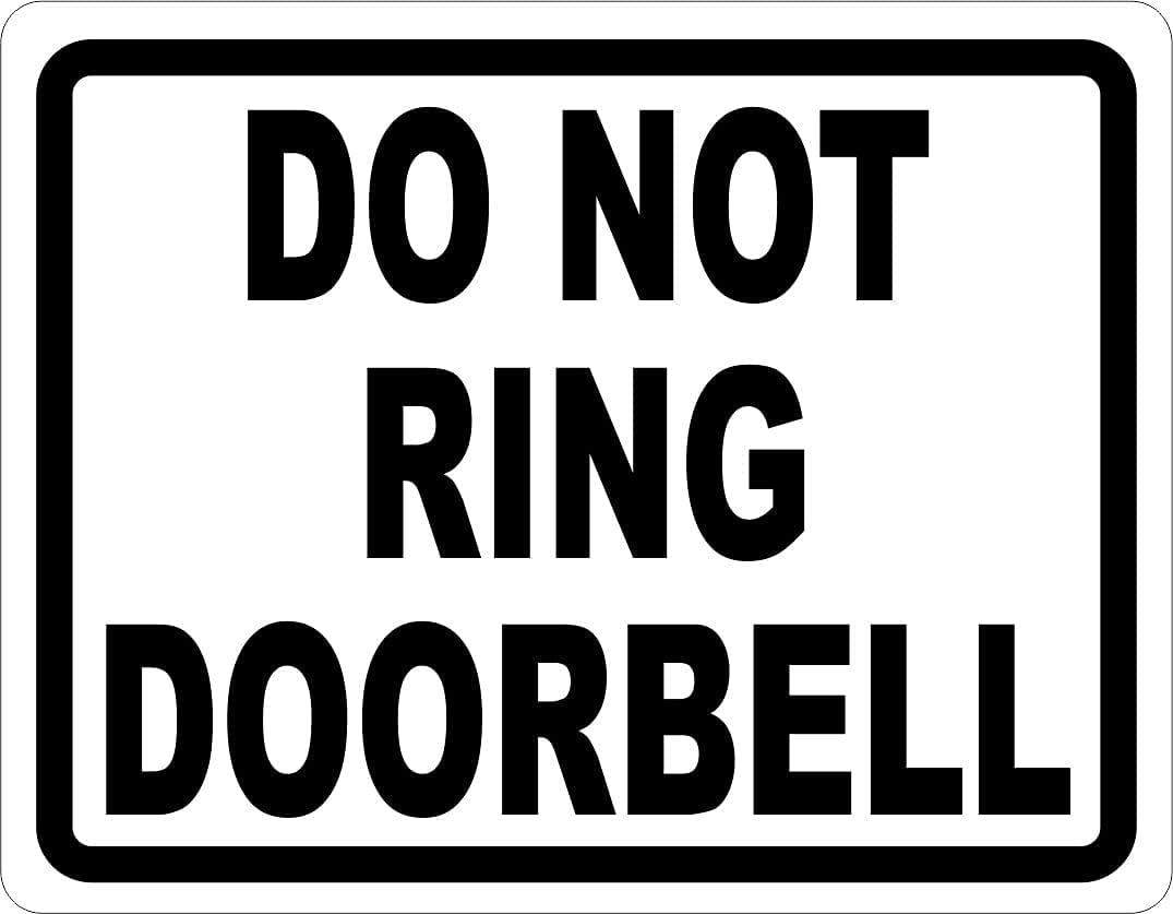 Do Not Ring The Doorbell Sign 8x12 Metal Walmart do-not-ring-the-doorbell-sign-8x12-metal-walmart