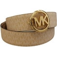thumbnail image 4 of Michael Kors Reversible Buckle Belt 558385-220-L (Buff, Large) MK Signature, 4 of 4