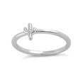 thumbnail image 2 of Stackable Band 925 Sterling Silver Platinum Plated Women Valentines Day Gifts Ring Jewelry, 2 of 4