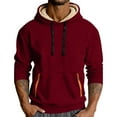 thumbnail image 3 of DIOAZUD Men's Pullover Hoodie Thick Sherpa Lined Kangaroo Pocket Winter Warm Fleece Hoodie Athletic Sweatshirts for Men, 3 of 10