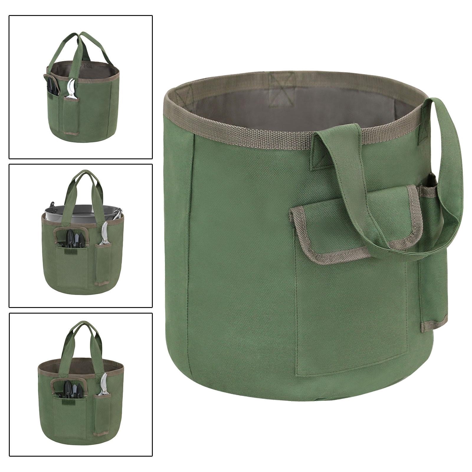 Miulika Garden Tool Bag Garden Bucket Organizer Indoor Outdoor Multifunctional Round Organizer Bucket Tool Organizer Gardening Bucket