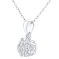thumbnail image 2 of 9ct Gold Jewelco London Round 20pts Diamond Cluster Pendant Necklace 18 inch, 2 of 4
