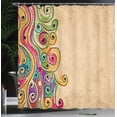 thumbnail image 4 of Ambesonne Tribal Shower Curtain, Folk Art Forms, 69"Wx84"L, Multicolor, 4 of 5