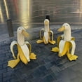 thumbnail image 4 of Eummy 1/2 pcs Creative Art Banana Duck Statue Cute Decorative Figurine Sculpture Garden Yard Outdoor Ornament, 4 of 7