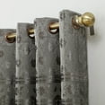 thumbnail image 7 of Sun Zero Elidah Velvet Texture Medallion Blackout Grommet Curtain Panel, 50"x95", Gray, 7 of 7