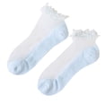 thumbnail image 2 of MSJUHEG Sheer Socks,Mesh Socks,See Through Socks,Trouser Socks Women,Lace Socks,Summer Socks Transparent Sock Cute Casual Short Gift Women Silk Socks Blue One Size, 2 of 2