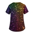 thumbnail image 5 of Lumtrix Mardi Gras Print Scrubs for Women Design Plus Size V Neck Nursing Uniform 2026 Spring Summer Short Sleeve Tops With Pockets Side Slit Shirt Multicolor XL, 5 of 5