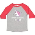 thumbnail image 3 of Inktastic Grammy and Grandpa Love Me Girl Unicorn Girls Toddler T-Shirt, 3 of 5