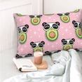 thumbnail image 4 of Balery Panda Avocado Funda de Cojín Estampada, Regalos para Mujeres, Regalos de Amor para Ella, Regalos para Novia o Esposa, Funda de Almohada-16"x24", 4 of 6