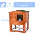 thumbnail image 3 of TRIXIE Weatherproof Outdoor 2-Story Wooden Small Animal Hutch with Run & Pull-Out Tray, Brown, 3 of 6