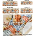 thumbnail image 2 of Autumn Pumpkins Thanksgiving Valances Curtain for Kitchen Cafe, Sunflowers Plant Ethnic Window Valance Short Curtains 54"x 18" Rod Pocket Windows Drape for Bathroom Living Room Bedroom Retro Leaves, 2 of 6
