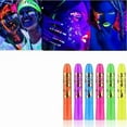 thumbnail image 2 of SDJMa 6 Color UV Face Paint Pens - Glow in The Dark, Easy Wash Off, Halloween Body Art, DIY Makeup, 2 of 7