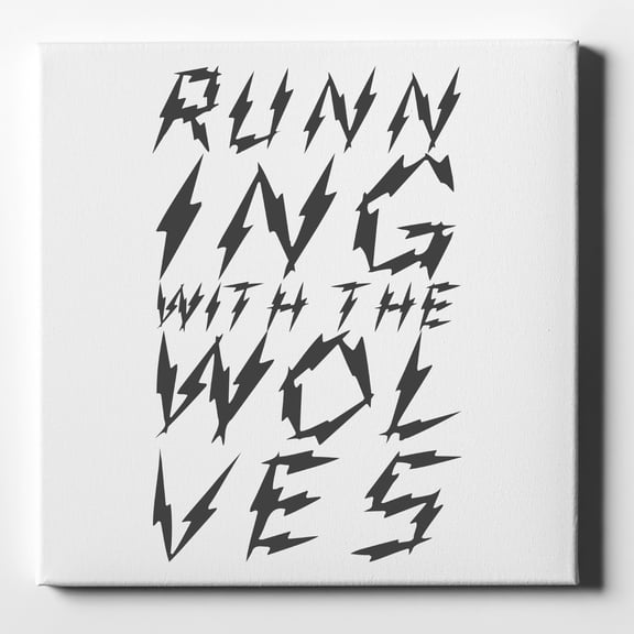 Running With the Wolves - 10" x 10" - Decorative Canvas Wall Art - White Edge - 5/8" Gallery Wrapped