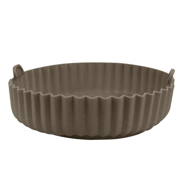 Inteprter Freidora de aire resistente al calor, olla de silicona con asa, revestimientos reutilizables, bandeja para microondas, verduras, pollo, cestas de Herramientas y accesorios para hornear gris Inteprter HA059581-01