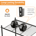 thumbnail image 3 of 3-Shelf Steel Wire Rack Storage Shelving Organizer, Sturdy Garage Metal Rack, Tiny Versatility Storage Shelves for Kitchen, Pantry, Under Desk, 15.94" L x 10.03" W x 26.77" H, Black, 3 of 8