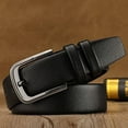 thumbnail image 3 of YooGuoGuo Men's Leather Dress Belt for Jeans Classic-Buckle Adjustable Size 38.5"-44.8", 3 of 5