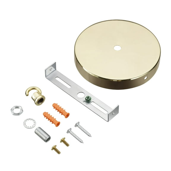 Aspen Creative 21510-31, Contemporary Fixture Canopy Kit, 4-3/4", Brass Finish, 1 Pack