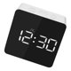 thumbnail image 3 of Kenally 4 colores TS-S70 espejo multifuncional LED Digital espejo cuadrado reloj con temperatura reloj despertador Digital moderno Artesanía No.01 Kenally GJ4346-01B, 3 of 6