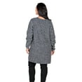 thumbnail image 3 of RWB Womens Long Sleeve Open Sweater Cardiagn Black Marl X-Large, 3 of 3